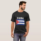 Cubaanse vlag noodlijdend Afbeelding ontwerp T-shirt (Voorkant volledig)
