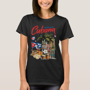 Cubaanse vlag outfit idee voor vrouwen Latino-erfg T-shirt