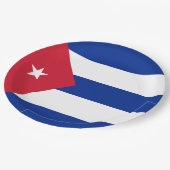 Cubaanse vlag papieren bordje (Gekanteld)