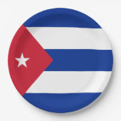 Cubaanse vlag papieren bordje (Voorkant)