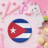 Cubaanse vlag papieren bordje (Feest)