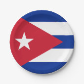 Cubaanse vlag papieren bordje (Voorkant)