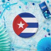 Cubaanse vlag papieren bordje (Feest)