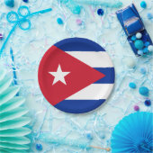 Cubaanse vlag papieren bordje (Feest)
