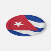 Cubaanse vlag papieren bordje (Gekanteld)