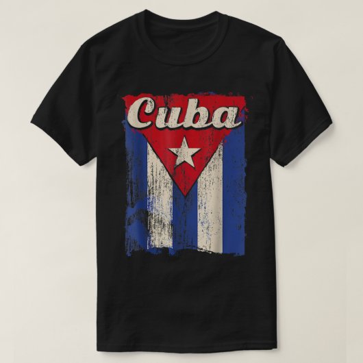 Cubaanse vlag Patriottisch ondersteunt Cuba Graphi T-shirt (Design voorkant)