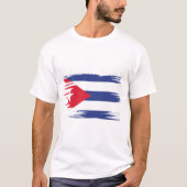 Cubaanse vlag-penseelkunst t-shirt (Voorkant)