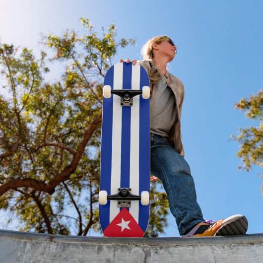 Cubaanse vlag persoonlijk skateboard (Buiten 1)