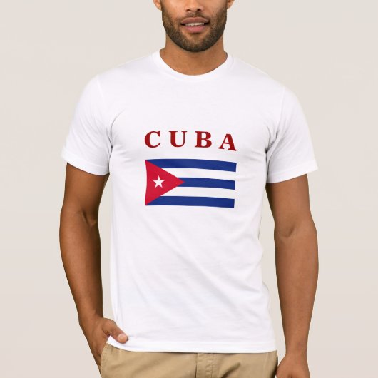 Cubaanse vlag, populair ontwerp t-shirt (Voorkant)