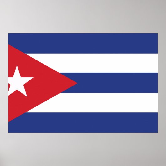 Cubaanse vlag poster (Voorkant)