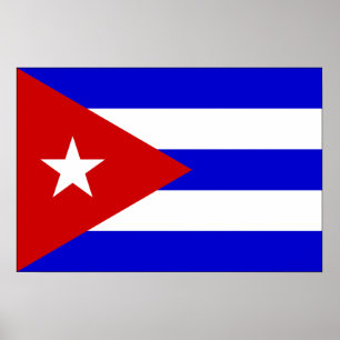 Cubaanse vlag poster