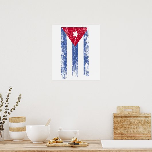 Cubaanse vlag poster (Keuken)