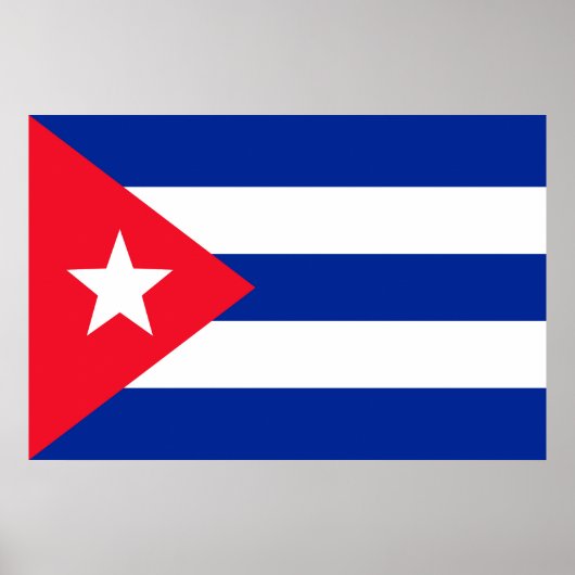 Cubaanse vlag poster (Voorkant)