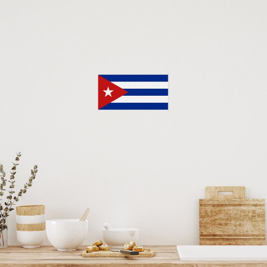 Cubaanse vlag poster (Keuken)