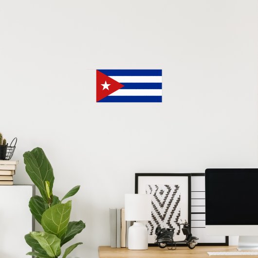 Cubaanse vlag poster (Thuiskantoor)