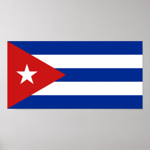 Cubaanse vlag poster