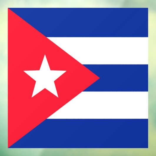 Cubaanse vlag raamsticker (Vel 3)