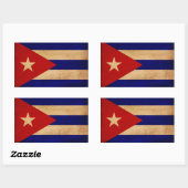 Cubaanse vlag rechthoekige sticker (Vel)