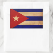 Cubaanse vlag rechthoekige sticker (Tas)