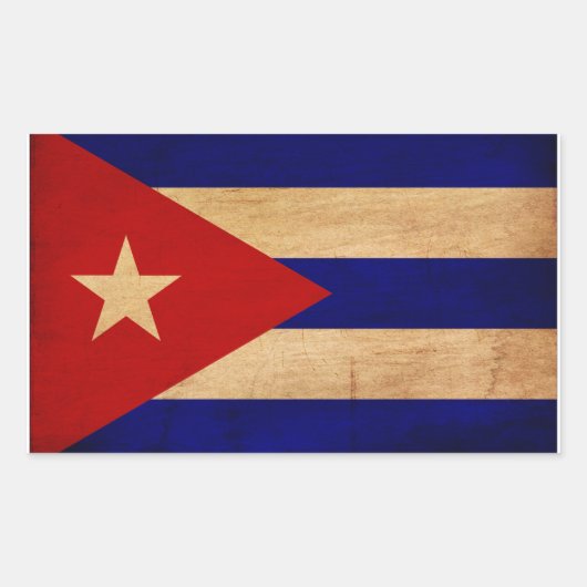 Cubaanse vlag rechthoekige sticker (Voorkant)