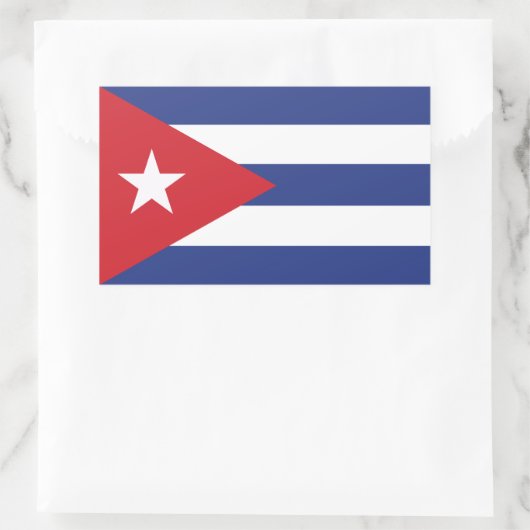 Cubaanse vlag rechthoekige sticker (Tas)
