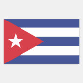 Cubaanse vlag rechthoekige sticker (Voorkant)