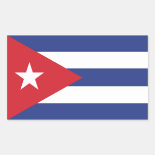 Cubaanse vlag rechthoekige sticker