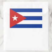 Cubaanse vlag rechthoekige sticker (Tas)