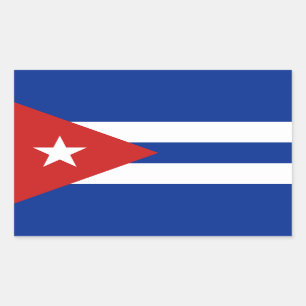 Cubaanse vlag rechthoekige sticker