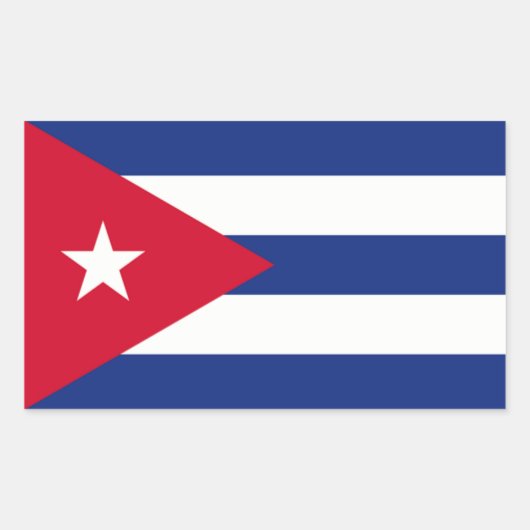 Cubaanse vlag rechthoekige sticker (Voorkant)