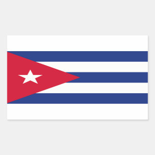 Cubaanse vlag rechthoekige sticker