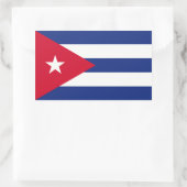 Cubaanse vlag rechthoekige sticker (Tas)