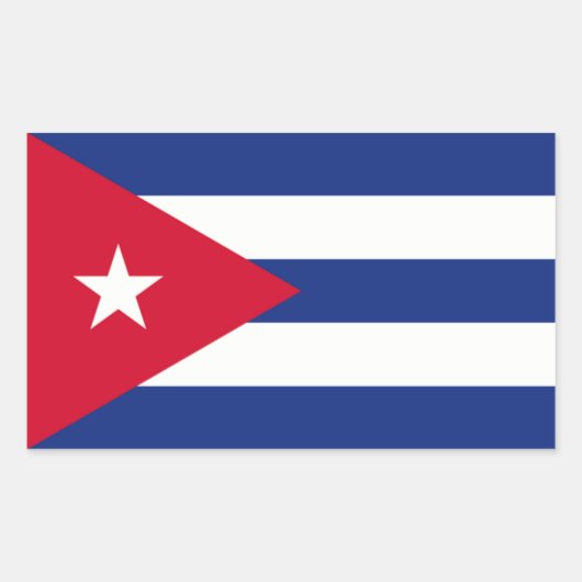 Cubaanse vlag rechthoekige sticker (Voorkant)