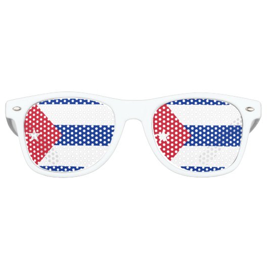 Cubaanse vlag retro zonnebril (Voorkant)