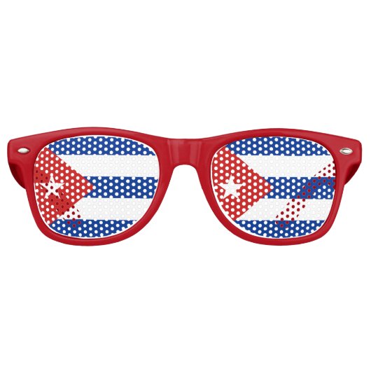 Cubaanse vlag retro zonnebril (Voorkant)