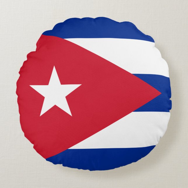 Cubaanse vlag rond kussen (Voorkant)