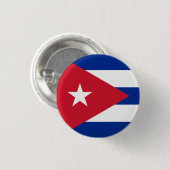 Cubaanse vlag ronde button 3,2 cm (Voorkant /achterkant)