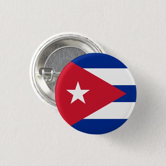 Cubaanse vlag ronde button 3,2 cm (Voorkant /achterkant)