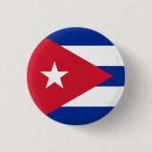 Cubaanse vlag ronde button 3,2 cm (Voorkant)