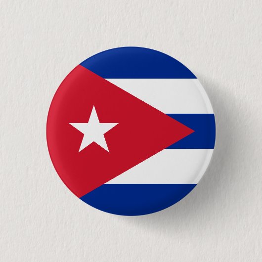 Cubaanse vlag ronde button 3,2 cm (Voorkant)