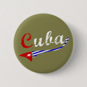 Cubaanse vlag ronde button 5,7 cm (Voorkant)