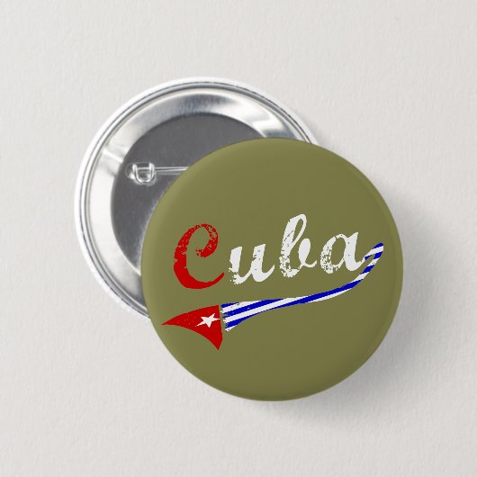 Cubaanse vlag ronde button 5,7 cm (Voorkant /achterkant)