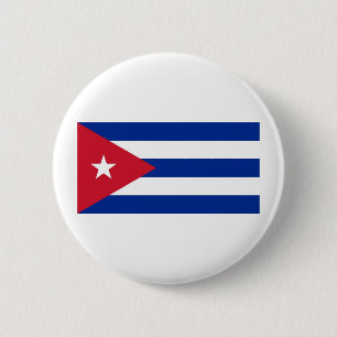 Cubaanse vlag ronde button 5,7 cm