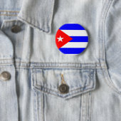 Cubaanse vlag ronde button 5,7 cm (In situ)