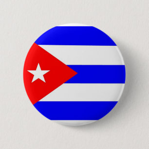 Cubaanse vlag ronde button 5,7 cm
