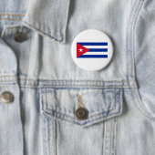 Cubaanse vlag ronde button 5,7 cm (In situ)