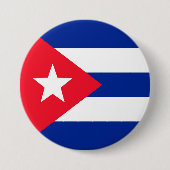 Cubaanse vlag ronde button 7,6 cm (Voorkant)