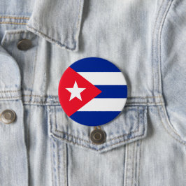 Cubaanse vlag ronde button 7,6 cm