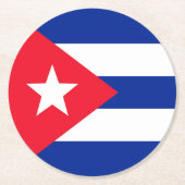 Cubaanse vlag ronde kartonnen onderzetter (Voorkant)