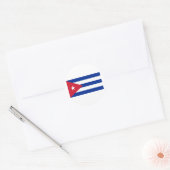Cubaanse vlag ronde sticker (Envelop)